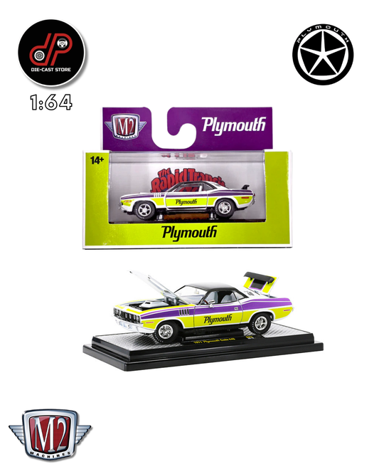M2 MACHINES R91 1970 PLYMOUTH CUDA 440 RAPID TRANSIT BLANCO/VERDE