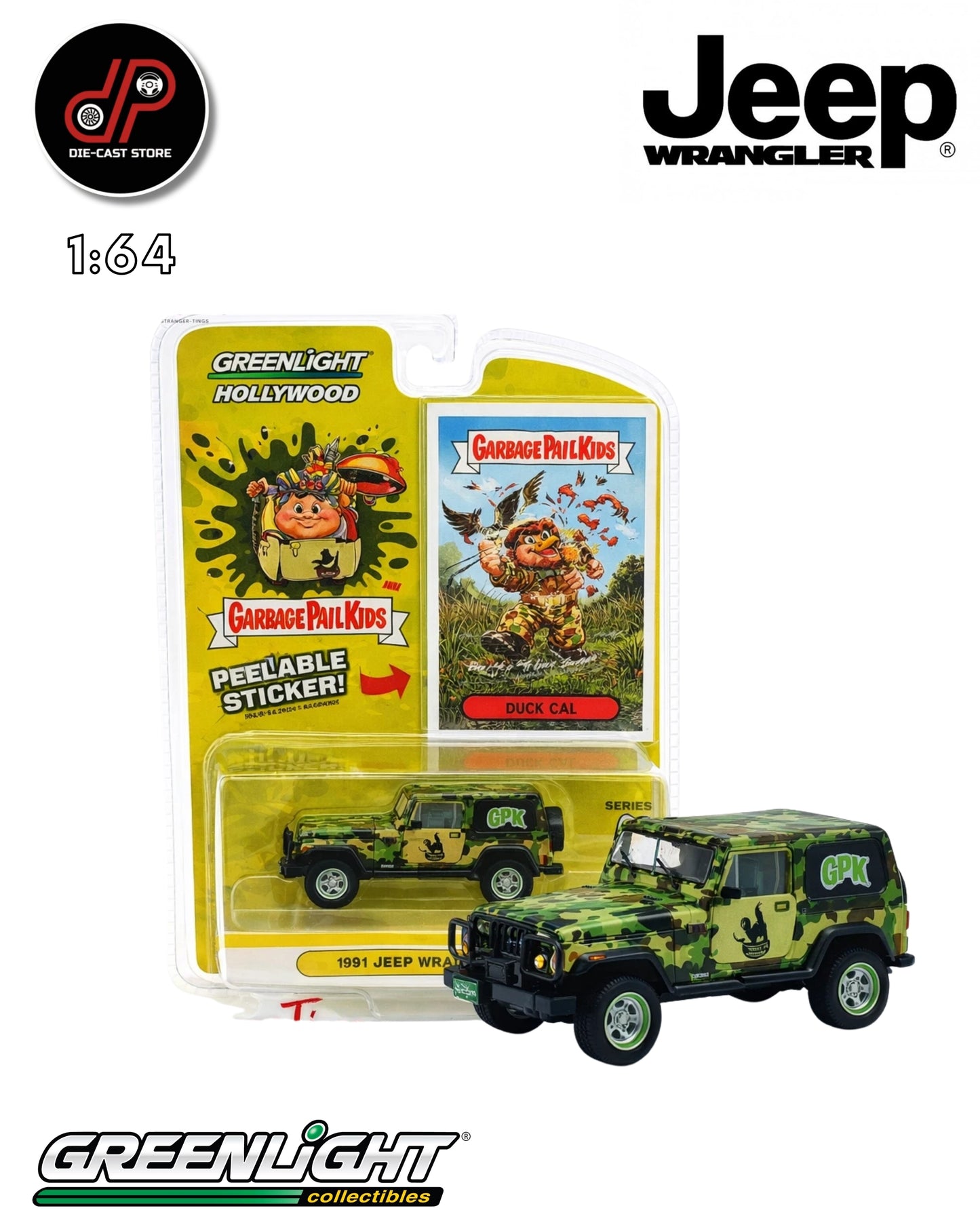 GREENLIGHT GPK SERIES 8 1991 JEEP WRANGLER YJ CAMO/DUCK CAL