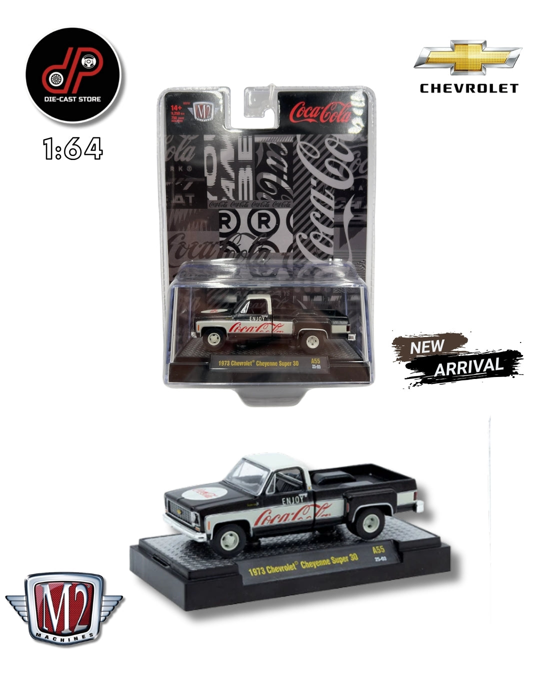 M2 MACHINE 1:64 1973 CHEVROLET CHEYENNE SUPER 30 - COCA-COLA