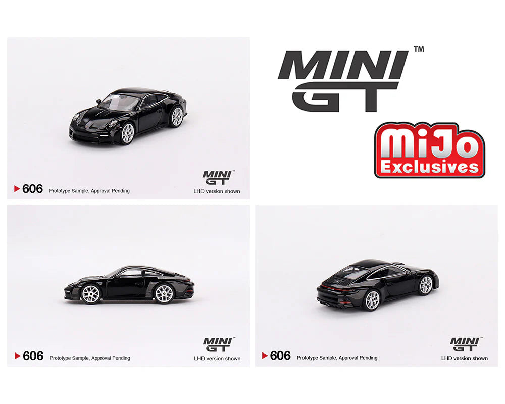 #606-L Porsche 911 (992) GT3 Touring Black Model Car MINI GT