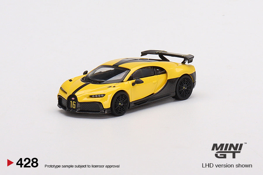 #428 BUGATTI CHIRON PUR SPORT YELLOW MINI GT