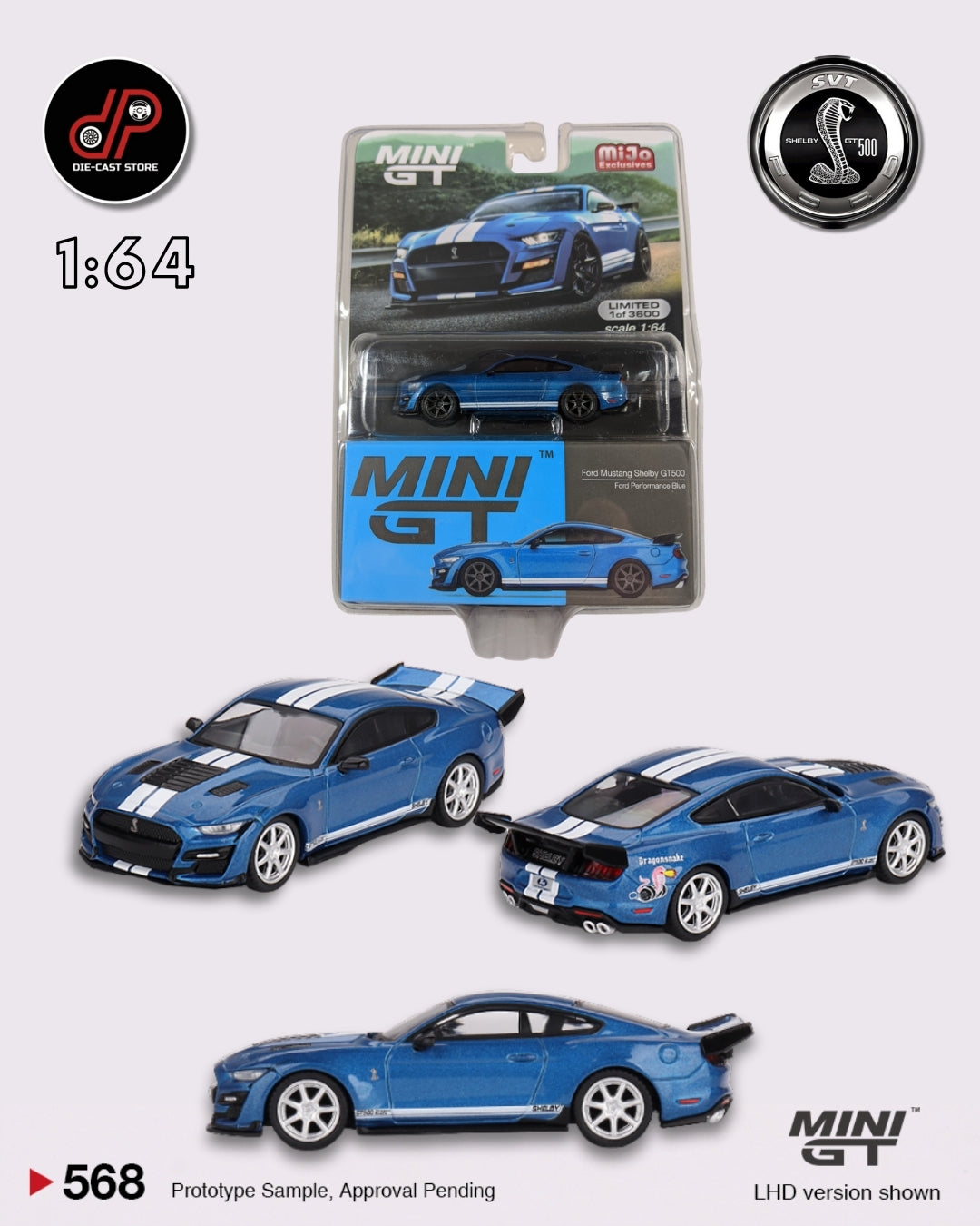 MGT00568 1/64 Shelby GT500 Dragon Snake Concept Ford Performance B MINI GT