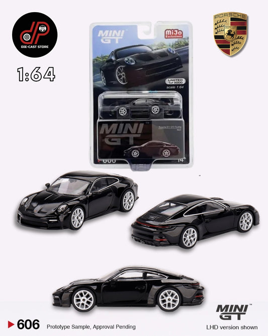 MGT00606-L Porsche 911 (992) GT3 Touring Black Model Car MINI GT