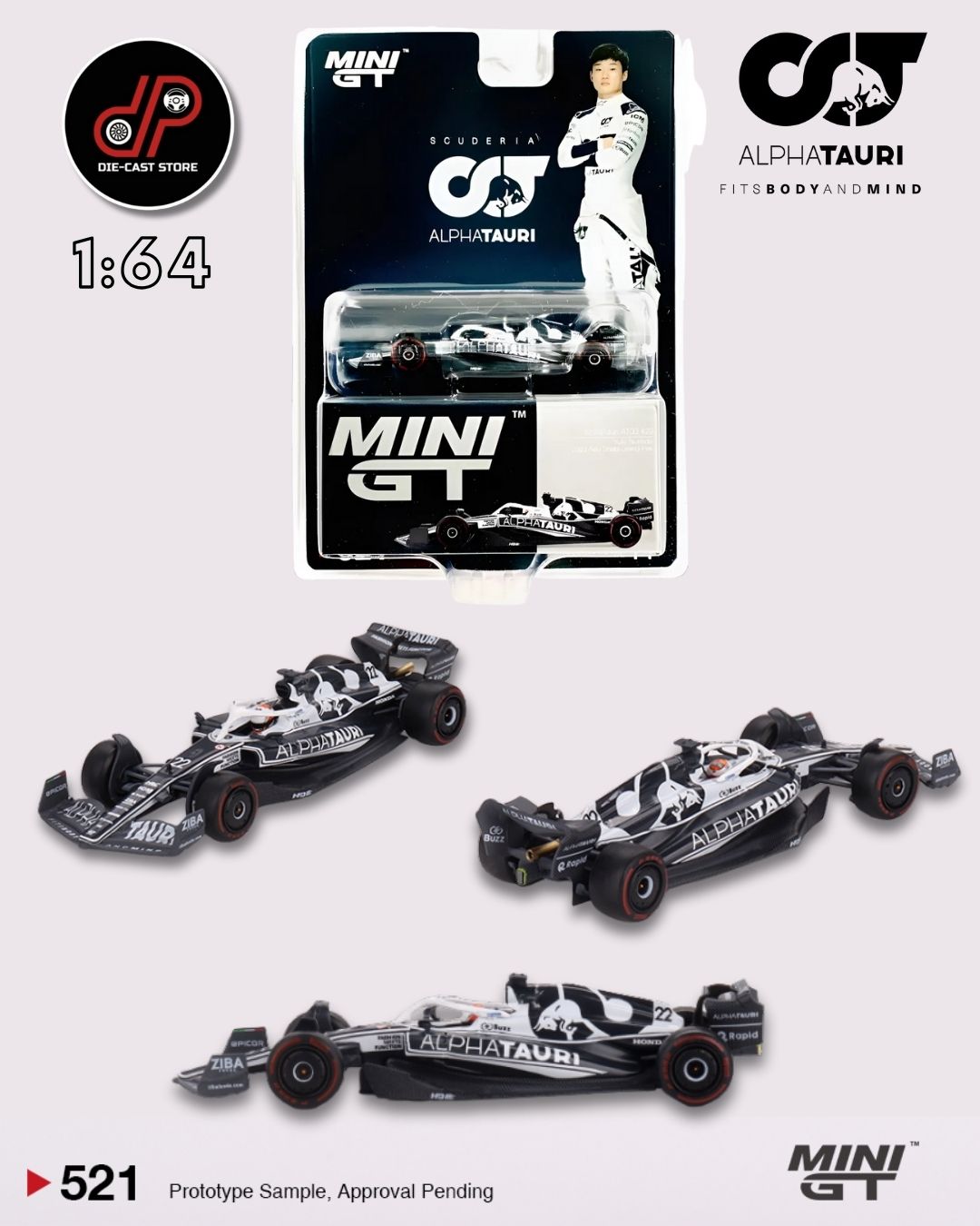MGT00521 Alpha Tauri AT03 #22 Yuki Tsunoda 2022 F1 MINI GT