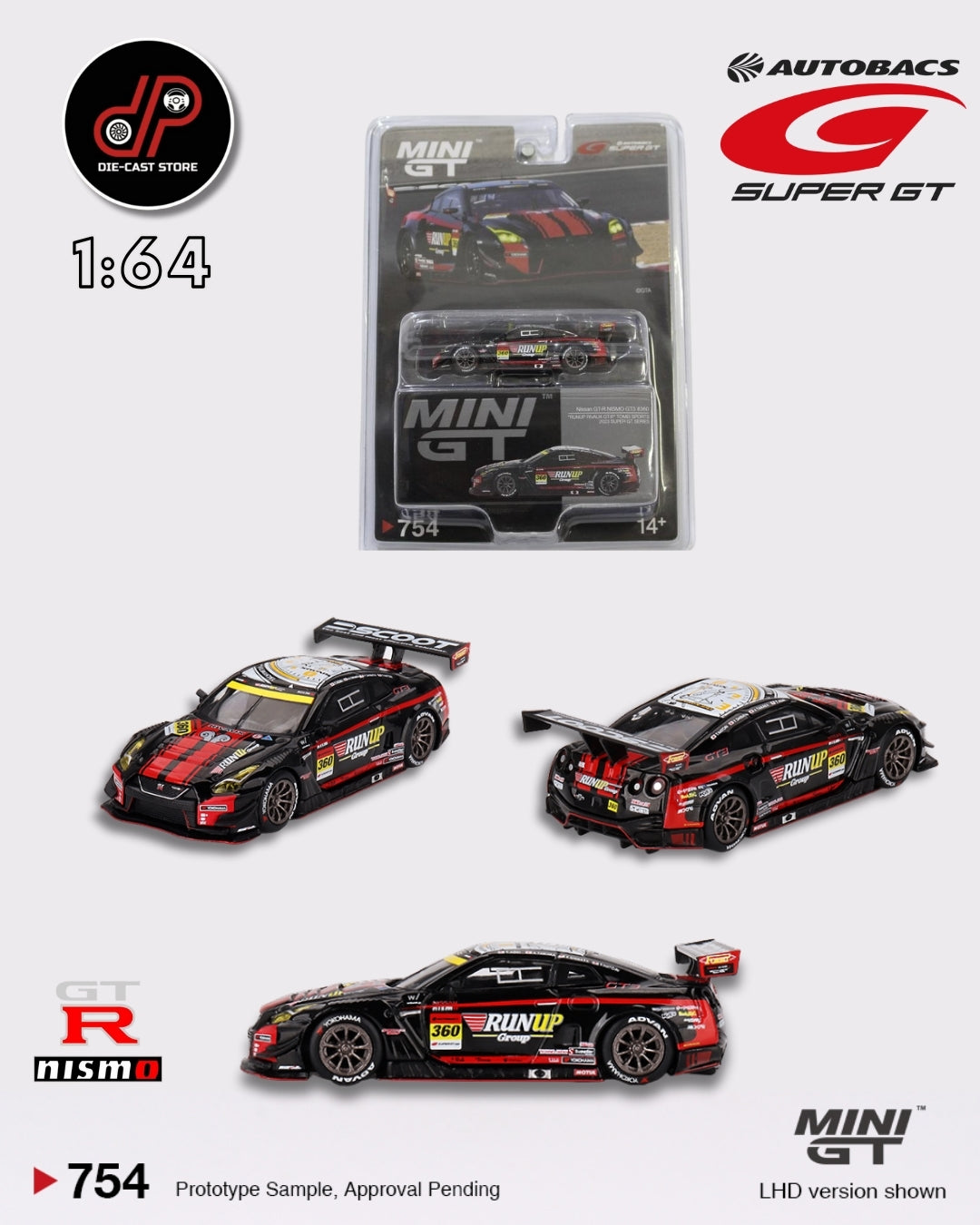 MGT00754 Nissan GT-R NISMO GT3 "RUNUP RIVAUX GT-R" TOMEI SPORTS 2023 SUPER GT SERIES