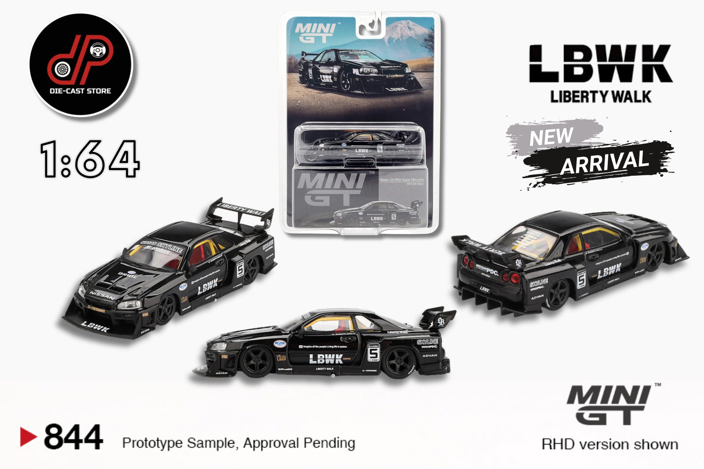 MGT00844 NISSAN LB-ER34 SUPER SILHOUETTE SKYLINE BLACK