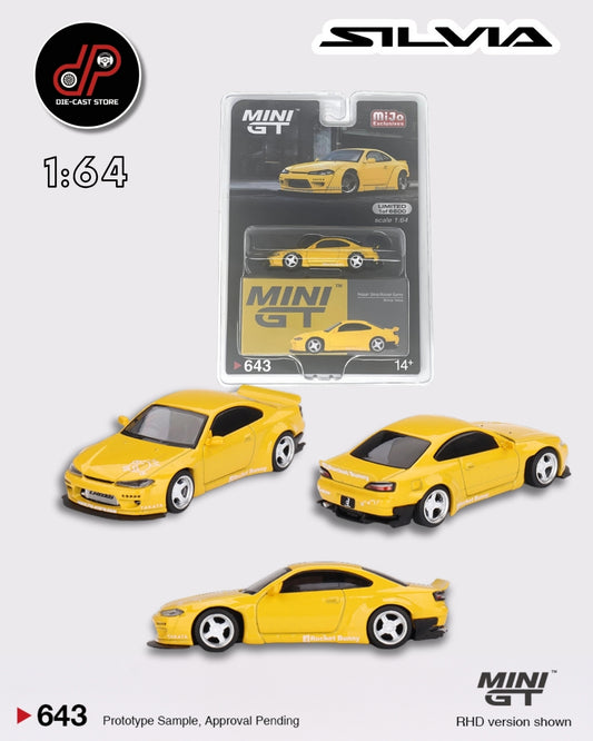 MGT00643 Nissan Silvia (S15) Rocket Bunny Bronze Yellow MINI GT