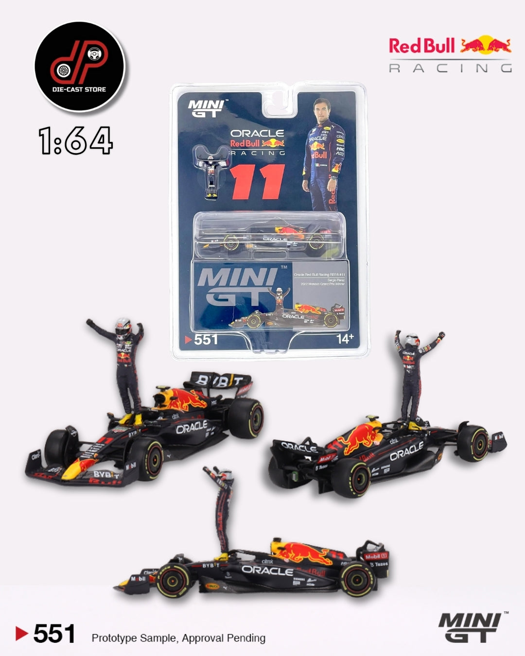 MGT00551 Oracle Red Bull Racing RB18 #11 Sergio Pérez 2022 MINI GT
