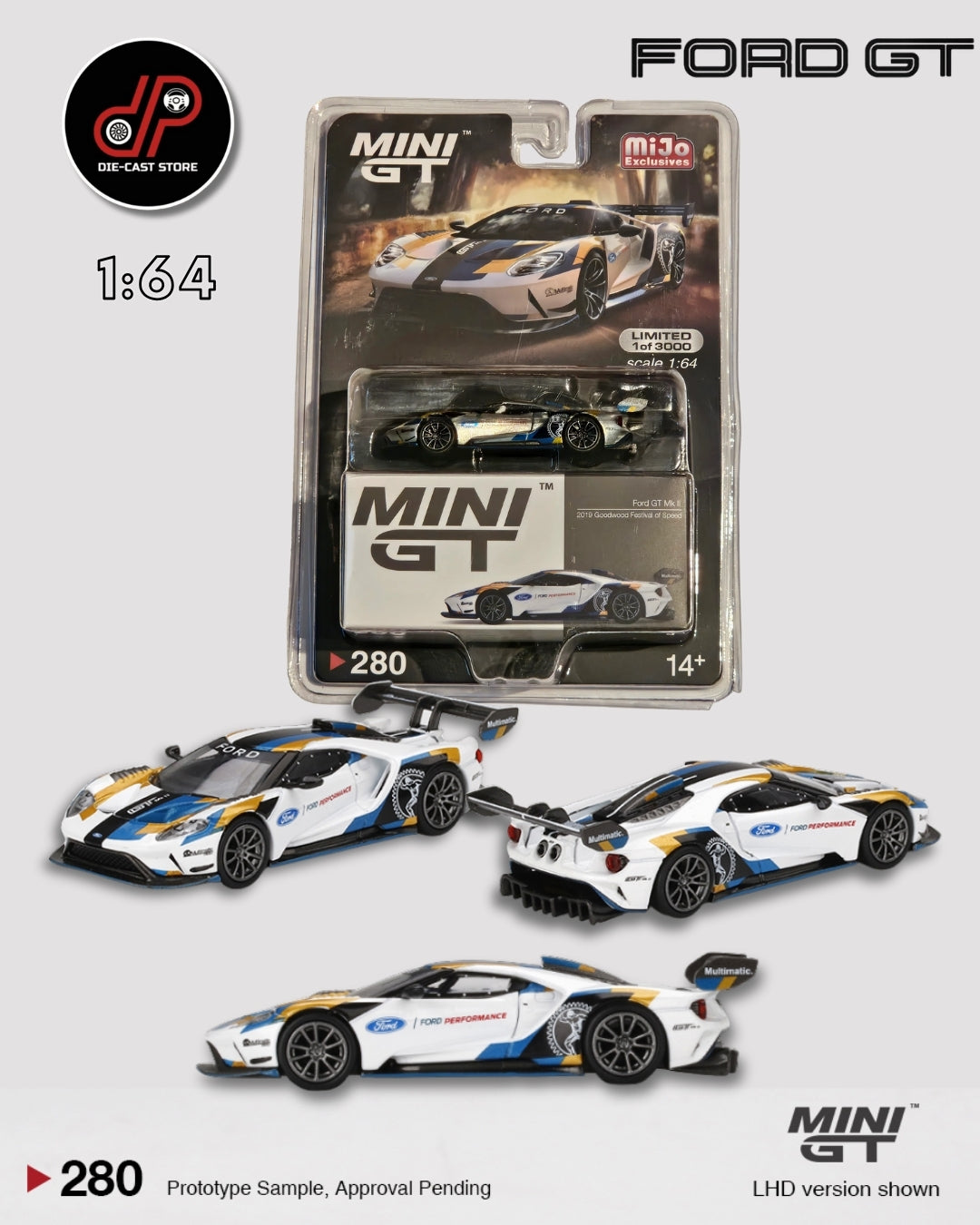 MGT00280 Ford GT Mk II (White) 2019 Goodwood Festival of Speed MINI GT