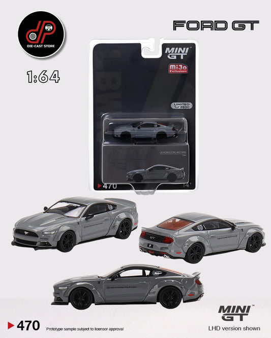 MGT00470 FORD MUSTANG GT LB-WORKS GREY MINI GT