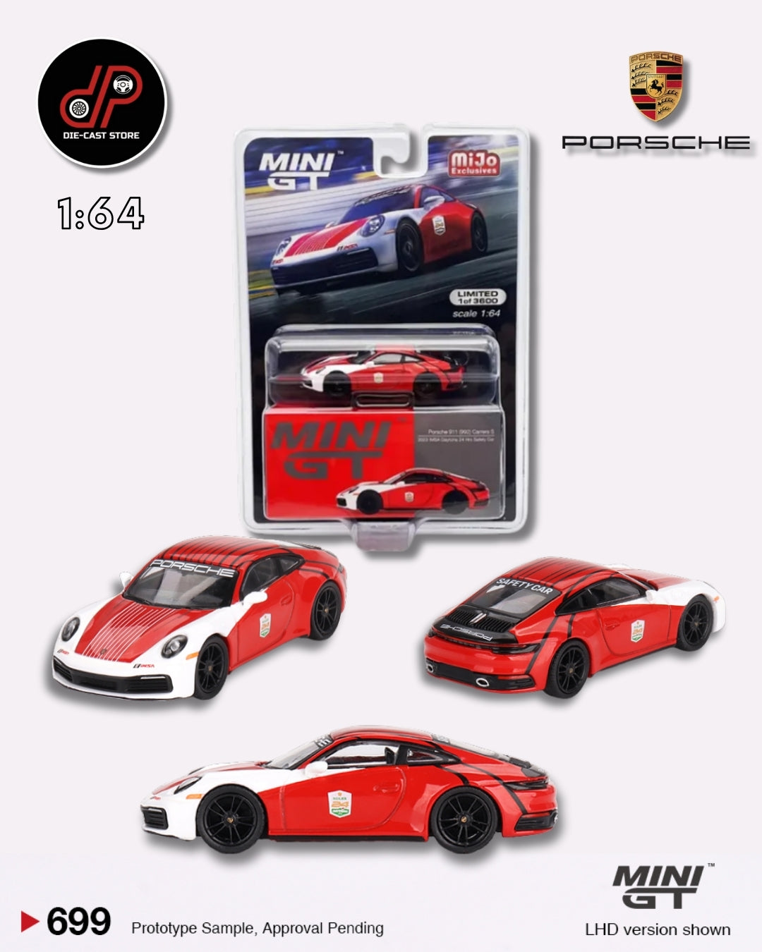 MGT00699 Porsche 911 (992) Carrera S Safety Car 2023 IMSA Daytona 24 Hrs