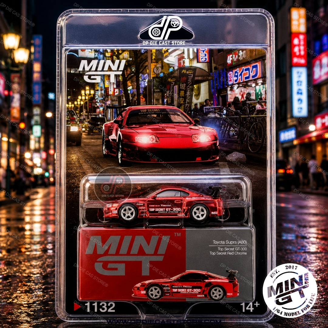 *MGT01132 Toyota Supra (A80) Top Secret GT-300 Top Secret – Red Chrome