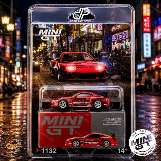 *MGT01132 Toyota Supra (A80) Top Secret GT-300 Top Secret – Red Chrome