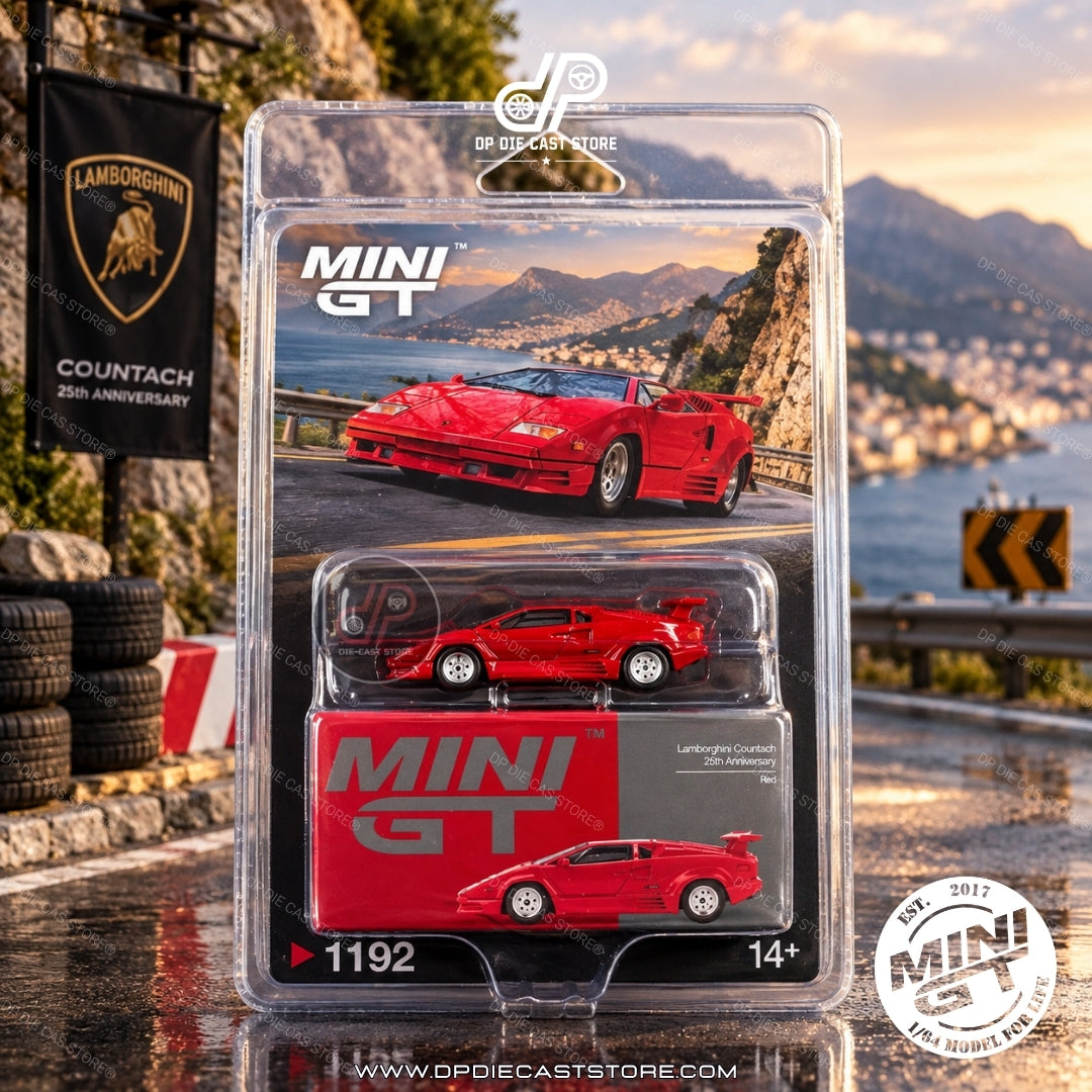 *MGT01192 1:64 Lamborghini Countach 25th Anniversary Red