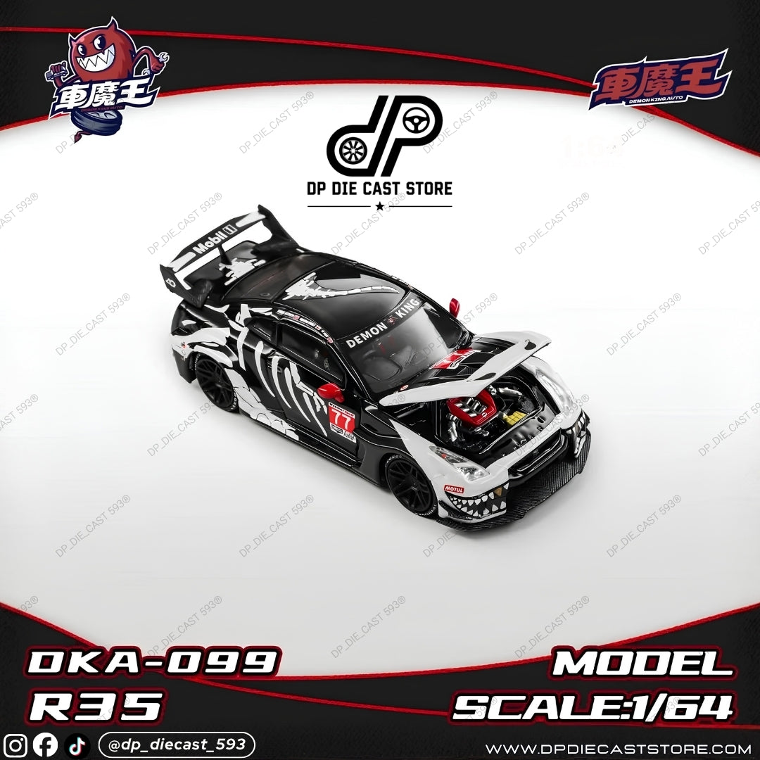 DEMON KING AUTO 1:64 GT-R R35 Bone Dragon livery DKA-099