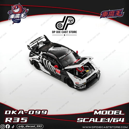 DEMON KING AUTO 1:64 GT-R R35 Bone Dragon livery DKA-099