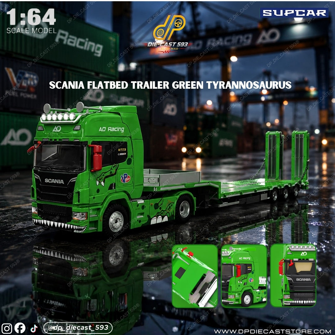 *SUPCAR REXY SCANIA FLATBED TRANSPORTER SC647506