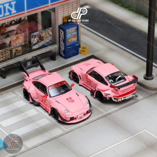 STREET WEAPON 1:64 PORSCHE RWB 993 PINK LOW TAIL/PINK HIGH TAIL (2 VERSIONS)