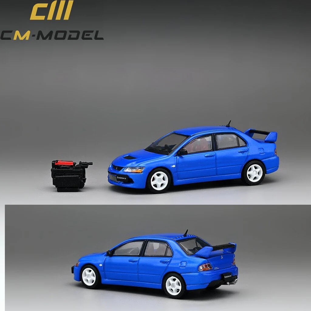 Mitsubishi Lancer Evo IX Blue with Engine CM MODEL