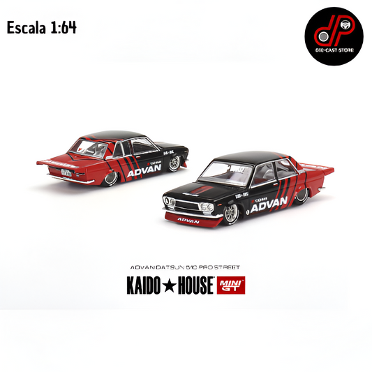 Mini GT Kaido House #032 - Datsun 510 Pro Street (Advan - 1/64 Scale Boxed)