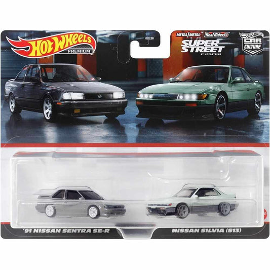 Hot Wheels '91 Nissan Sentra SE-R Silvia S13 Twin Pack 2 HOT WHEELS PREMIUM