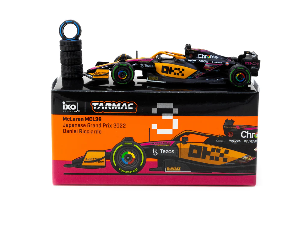 TARMAC WORKS 1/64 MCLAREN MCL36 JAPANESE GRAND PRIX 2022 DANIEL RICCIARDO #3 - GLOBAL64