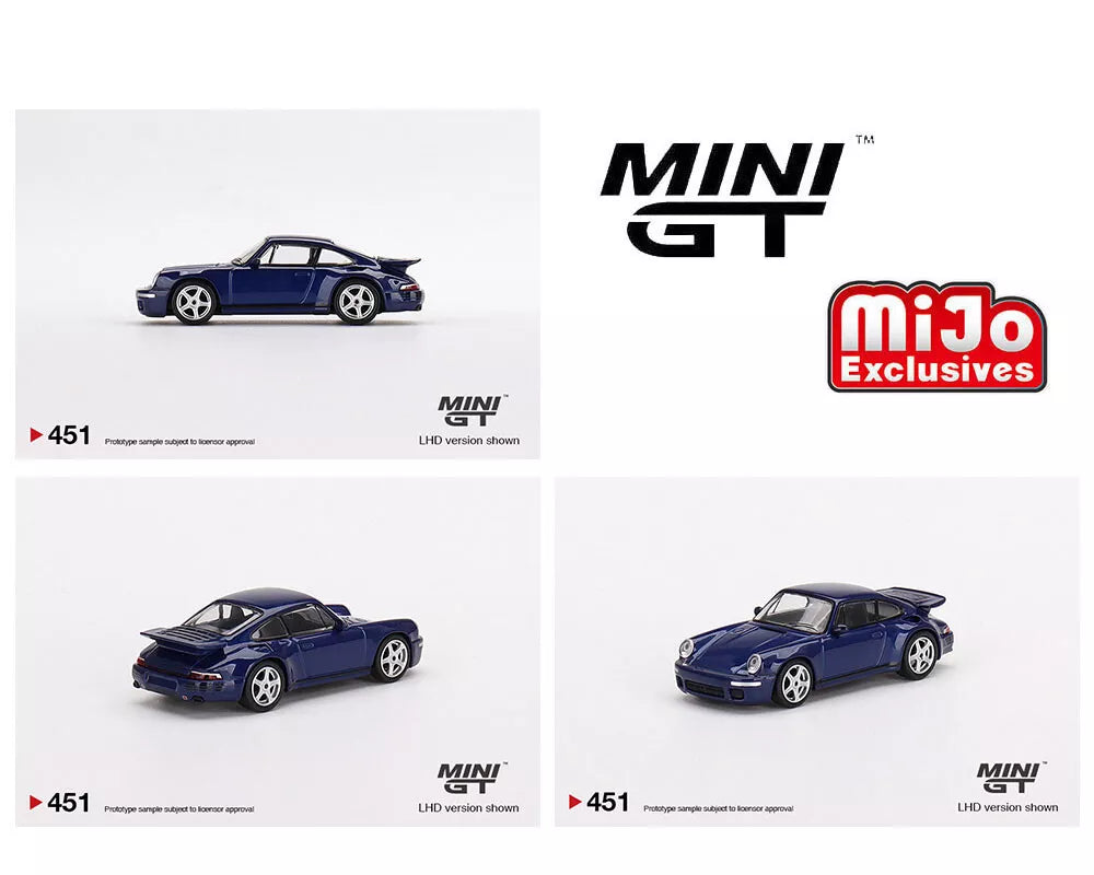 Porsche 911 RUF CTR Anniversary Dark Blue #451 MINI GT