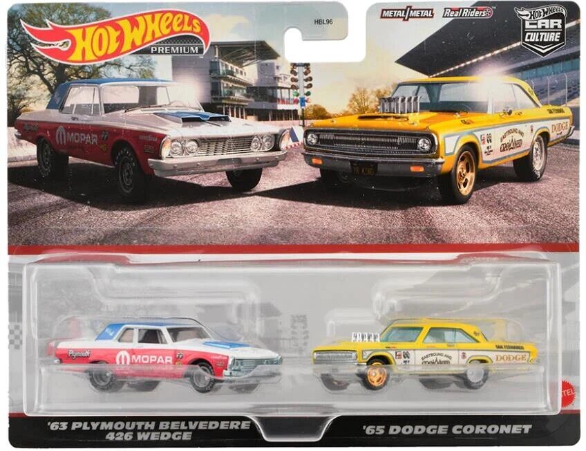 Plymouth Belvedere 426 cuña + ""65 Dodge Coronet Pack 2 HOT WHEELS PREMIUM