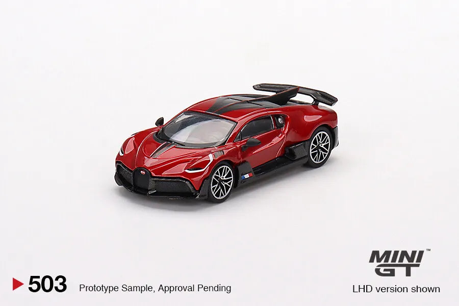 #503 - RED METALLIC - BUGATTI DIVO - USA EXCLUSIVE MINI GT