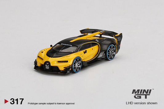 #317 Bugatti Vision Gran Turismo Yellow on Carousell MINI GT