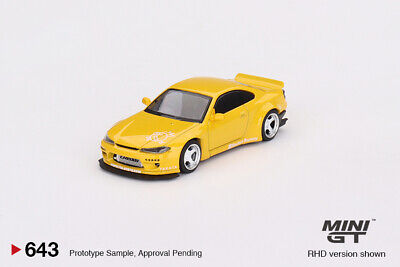 #643 Nissan Silvia (S15) Rocket Bunny Bronze Yellow MINI GT