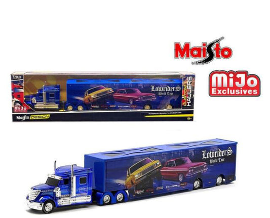 Maisto 1:64 Mack Anthem Enclosed Transporter Lowriders Design Custom Haulers MAISTO