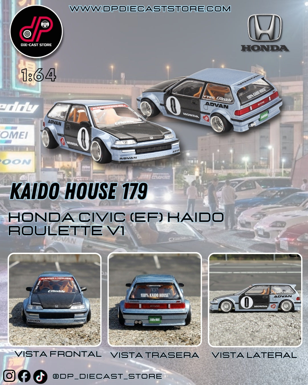 KHMG179 HONDA CIVIC (EF) KAIDO ROULETTE V1