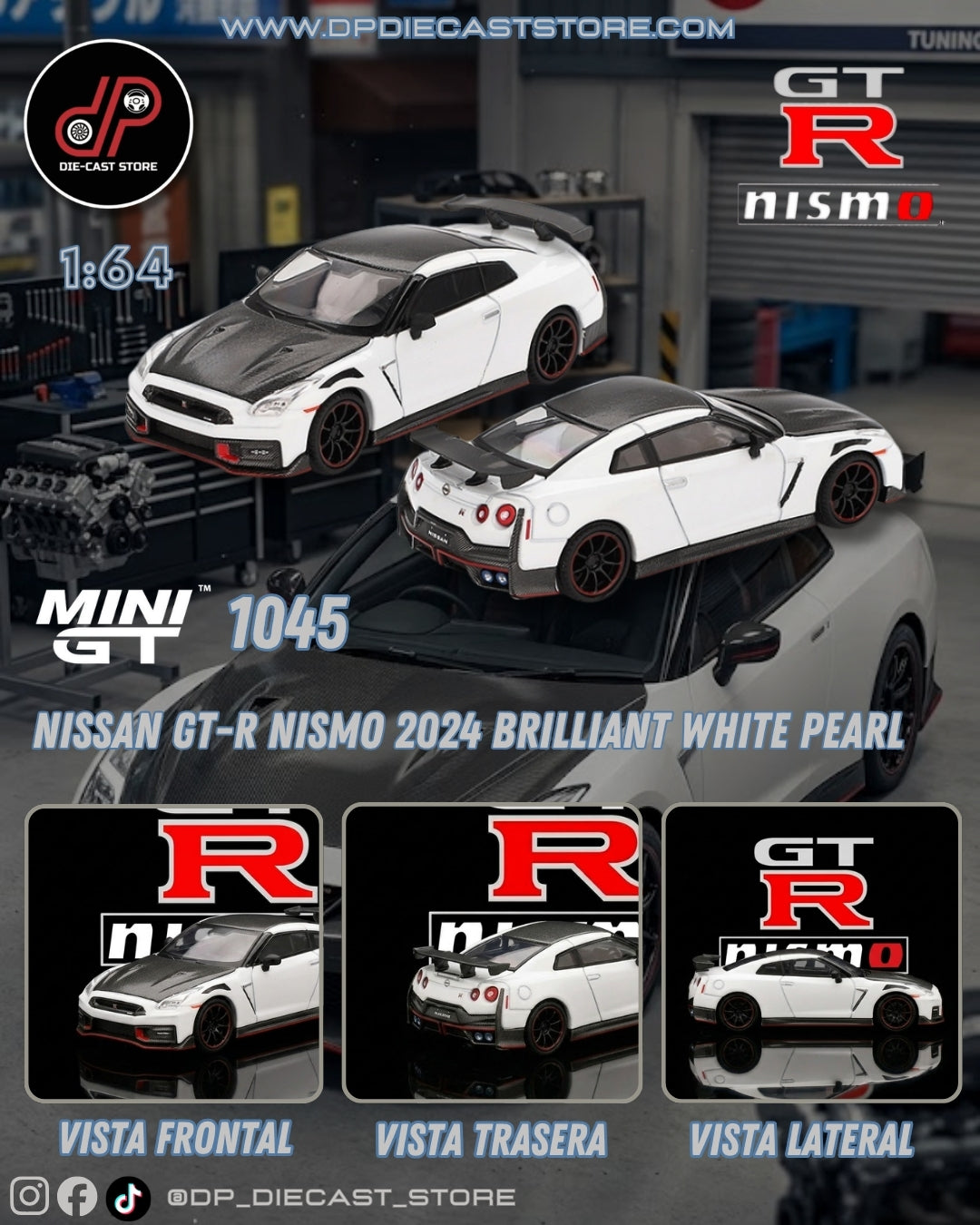 MGT01045 NISSAN GT-R NISMO 2024 BRILLIANT WHITE PEARL