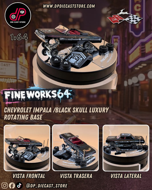 FINE WORKS64 1/64 IMPALA CAR 1 A/SKULL LIVERY LUXURY VERSION