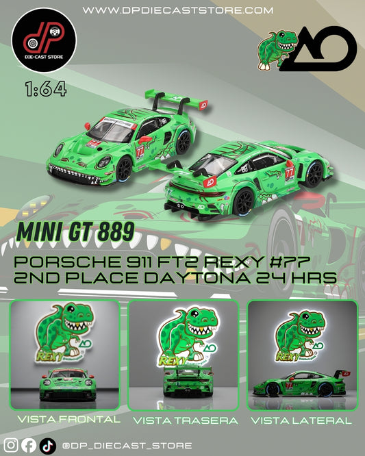 MGT00889 PORSCHE 911 GT3 R #77 AO RACING 2024 IMSA DAYTONA 24 HRS GTD PRO 2ND PLACE
