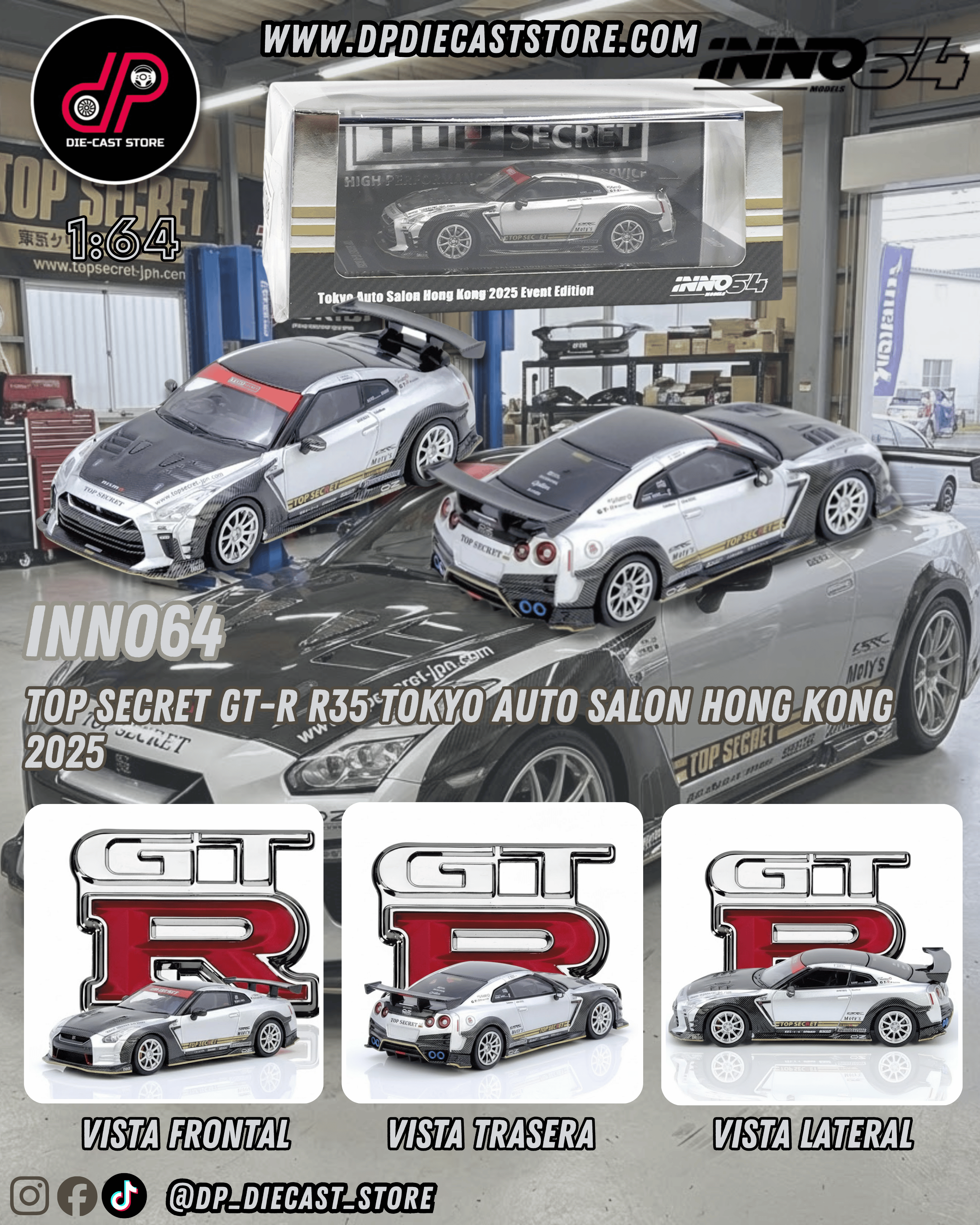 INNO64 1/64 TOP SECRET GT-R R35 TOKYO AUTO SALON HONG KONG 2025 – DP ...