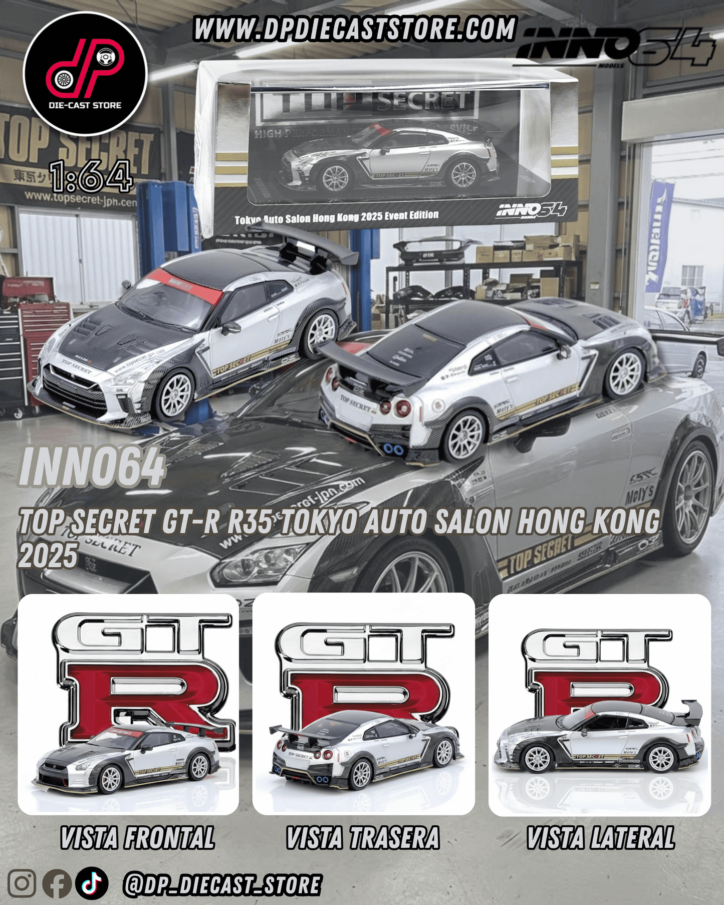 INNO64 1/64 TOP SECRET GT-R R35 TOKYO AUTO SALON HONG KONG 2025