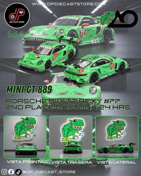 MGT00889 PORSCHE 911 GT3 R #77 AO RACING 2024 IMSA DAYTONA 24 HRS GTD PRO 2ND PLACE